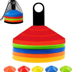 Agility Soccer Cones with Carry Bag and Holder for Training, Football, Kids, Sports, Field Cone Markers (5 Per Color)
