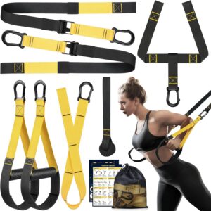 Full Body Workout with Suspension Trainer Straps,Full Body Workouts for Home Gym