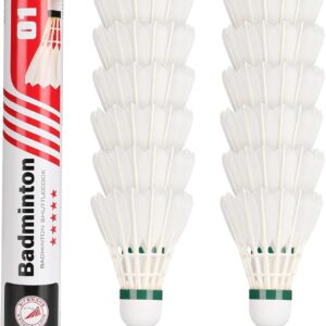 Outdoor sports Professional Goose Feather Badminton Shuttlecocks 12pcs